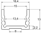 Preview: Flaches LED Alu-Profil, Masse