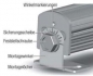 Preview: Montagewinkel für LED Kühlprofil ZETT-22W mit Scheibe und Schraube