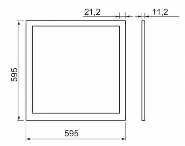 LED-Panel EUROPE, UGR 19, 595 x 595, Neutralweiss