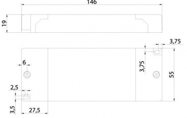 LED-Netzgerät 24V, 20W, dimmbar 1-10V, Poti