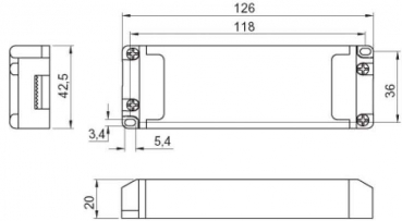 Netzgerät, Konstantstrom 700mA, 6 - 21V DC, max. 18W