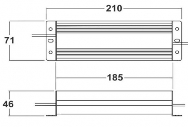 LED-Netzgerät IP65, 24V DC, 36-60W, phasen-dimmbar