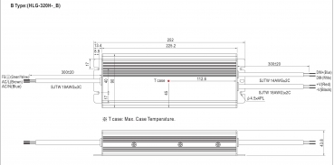 Netzgerät IP67, HLG-320H-12B, 12Vdc, 264W, Dimmfunktion