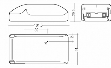 Netzgerät 700mA, max. 14W, dimmbar, für Phasenanschnitt, Phasenabschnitt -Dimmer