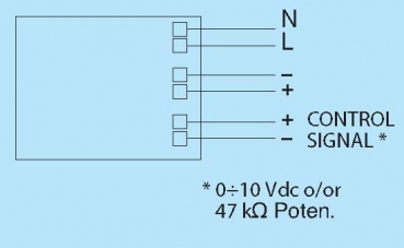 Netzg. 0-10V dimmb. im Kunststoffgeh., 350mA, 15W, Abverkauf