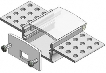 COMPACT STUCCO, Alu-Profil + PMMA-Abdeckung opal satiniert