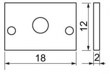 Endstück ULTIMATE I MINI, mit Kabelloch, mit 2 Schrauben