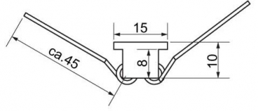 Federclip für das Kombi-Einbauprofil WING