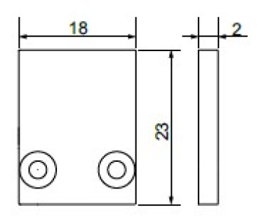 Alu-Endstück ULTIMATE I, ohne Kabelloch, mit 2 Schrauben