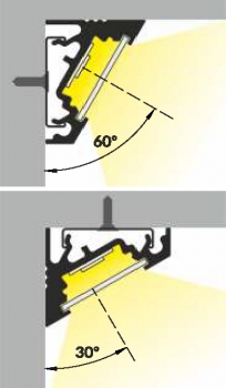 Einschub, klar, für LED Eckprofil CORNER 60/30, 2m