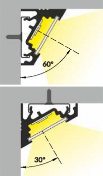 LED Eckprofil CORNER 60/30, weiß, 2m