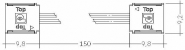 Schnellverbinder mit Ltg. 150mm, LED-Streifenmodul zu LED-Streifenmodul K8-LLE-FLEX