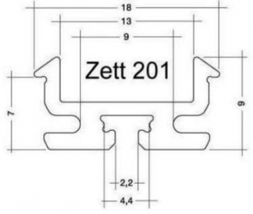 Alu LED Profil ZETT-201 eloxiert