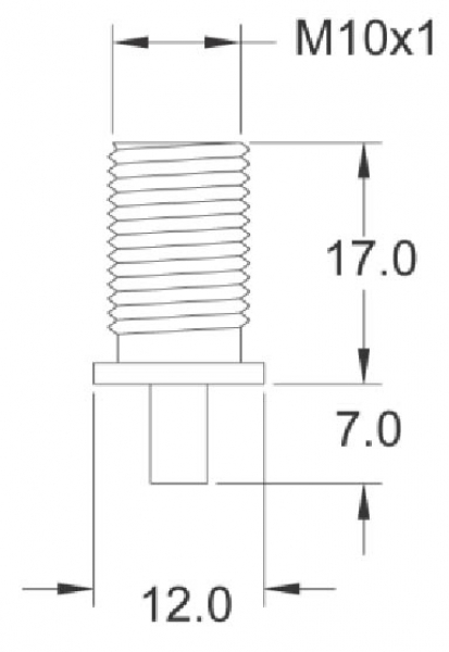 Seilhalter M10x1 Aussengewinde, für Drahsteil Ø1,0-1,6mm