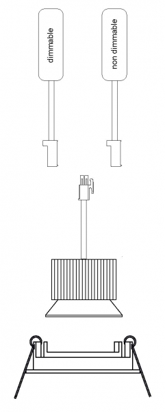LED Einbaustrahler dimmbar (opt.) ORIGIN No. 1