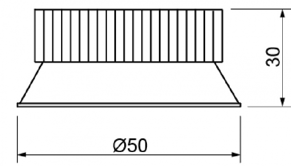 LED-Einsatz ATUM FLAT, D. 50mm, H = 30mm, CRI 90, 40° Abtrahlwinkel