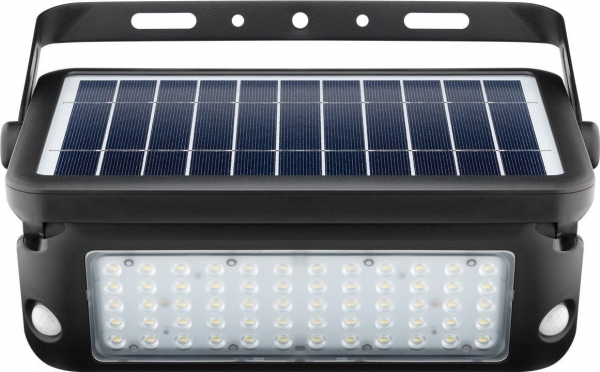 LED Solar Wandleuchte mit Bewegungsmelder, 10W, schwarz