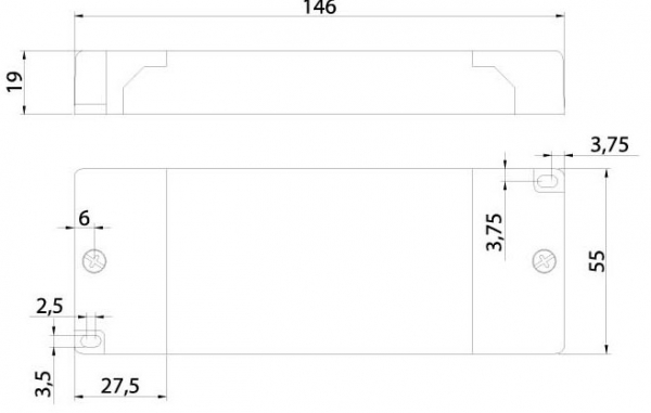 LED-Netzgerät 24V, 20W, dimmbar 1-10V, Poti