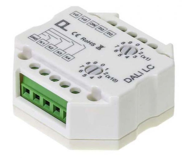 DALI-Taster-Modul, LC Light Control, Steuerung von bis zu 4 Leuchten