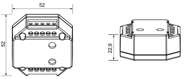 DALI-Taster-Modul, LC Light Control, Steuerung von bis zu 4 Leuchten