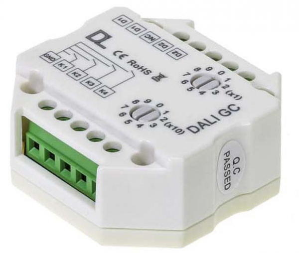 DALI-Taster-Modul, GC Group Control, Steuerung von bis zu 4 Gruppen