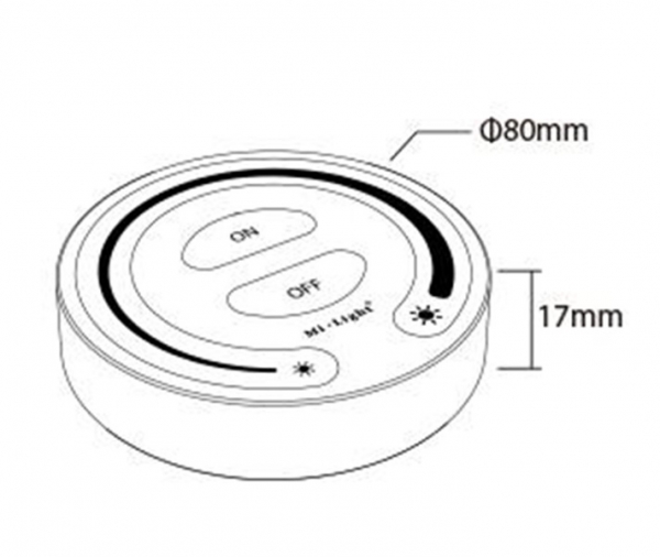 Funk-Fernbedienung für optionale Wandmontage