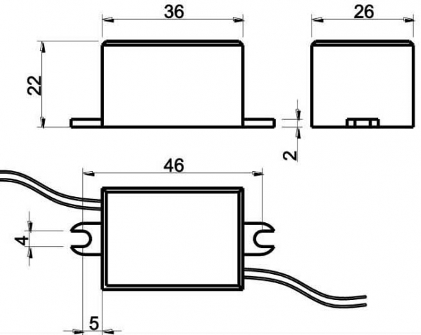 Mini-Netzgerät IP44, 700mA, 3W