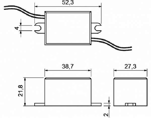 Mini-Netzgerät IP44, 350mA oder 12V dc, 4W