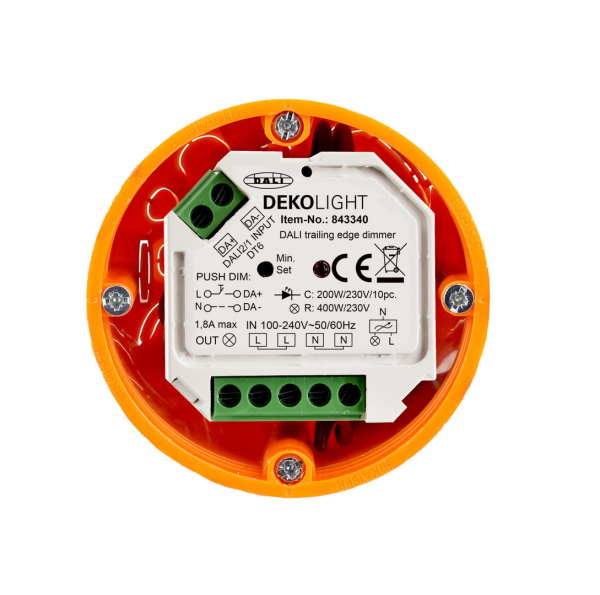 230V-Dimmer: DALI/Taster für Phasenabschnitt-dimmbare (TRIAC) Leuchten