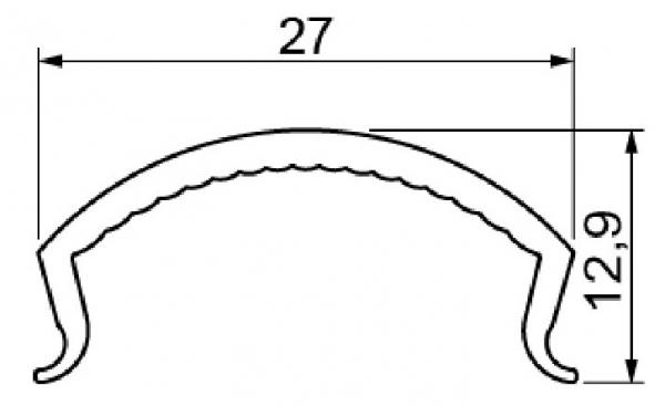 Abdeckung Polycarbonat, opal-satiniert