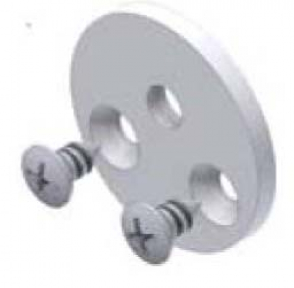 Endstück SPHERE, silberfarbig, mit Kabelloch, mit Schrauben