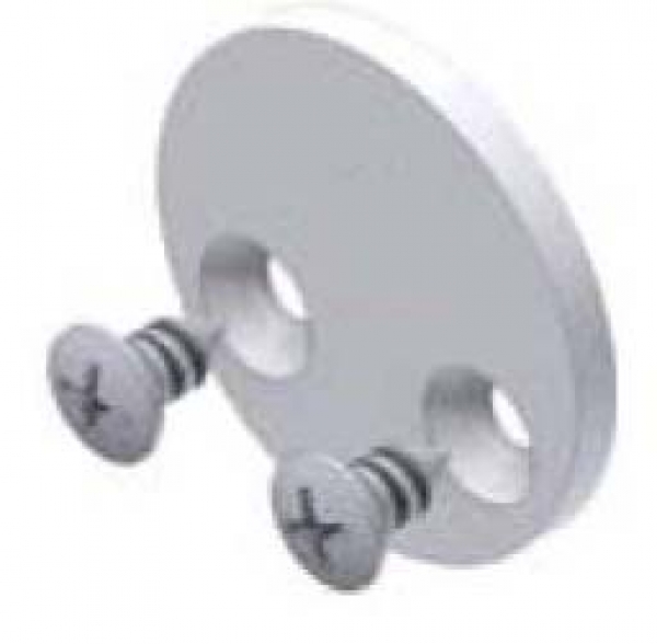 Endstück SPHERE, silberfarbig, ohne Kabelloch, mit Schrauben