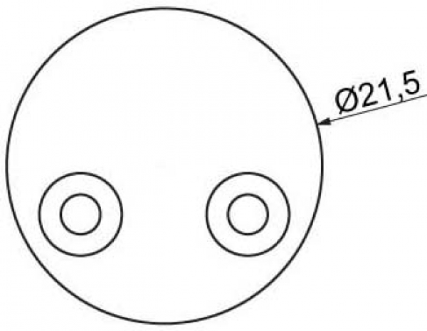 Endstück SPHERE, silberfarbig, ohne Kabelloch, mit Schrauben