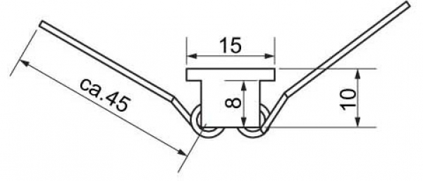 Federclip für das Kombi-Einbauprofil WING