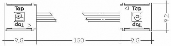 Schnellverbinder mit Ltg. 150mm, LED-Streifenmodul zu LED-Streifenmodul K8-LLE-FLEX